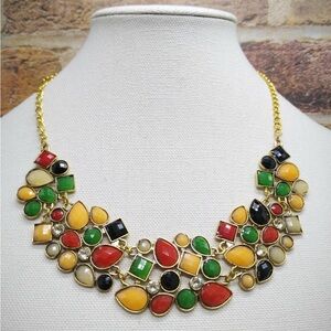 Colorful Gemstone Statement Necklace